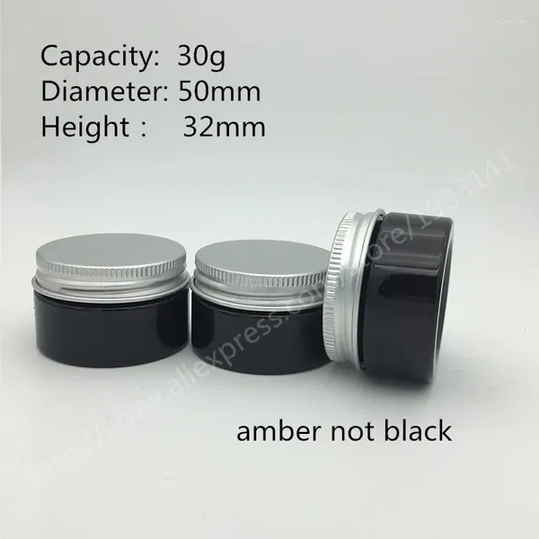 Bouteilles de rangement 500pcs 30g Pet Amber Jar 30 grammes Bouteille de crème en plastique 1 oz pour enfant en toute sécurité