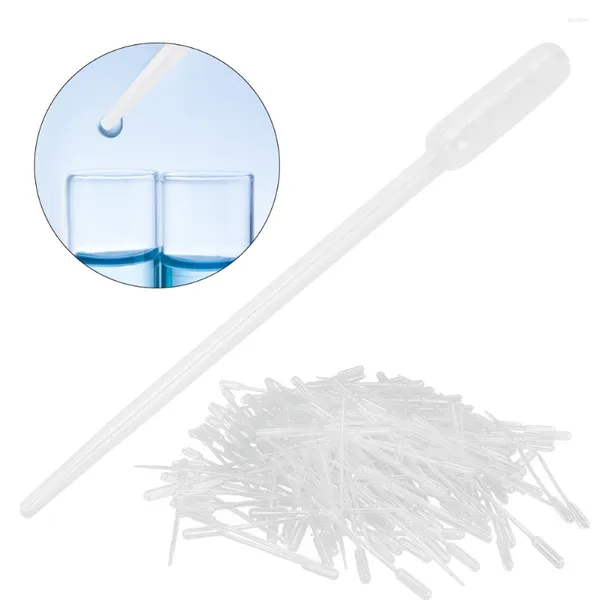 Bouteilles de stockage 500 pièces Pipettes de transfert jetables en plastique Transparent compte-gouttes gradué outil d'emballage de maquillage