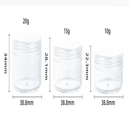 Bouteilles de rangement 500pcs / lot 10g 15G 20G JAR VIDE JAR Pot transparent Clean Affichage Boîte d'emballage