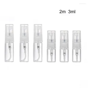 Bouteilles de rangement 500pcs / lot 2 ml 3 ml Small Portable Perfume Bouteille transparente Verre Verre vide Cosmetics Toner E Liquide Spray