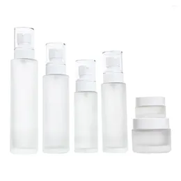 Bouteilles de rangement 50g Essence de fond de teint pots en verre cosmétique Packaging Container Crème Refipillable