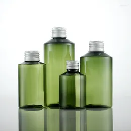Botellas de almacenamiento 50 ml/100ml/150ml/200 ml de rocío puro de color verde oscuro de la botella de aluminio Sub-botella agua 10 piezas/lote
