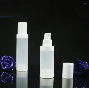 Bouteilles de rangement 50 ml de bouteille sans air couvercle de pompe blanche pour le sérum / lotion / fondation / eau Hyaluronic Toner Pink Emballage