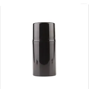 Opslag Flessen 50ML Zwart Plastic Airless Fles Met Pomp Deksel Voor Lotion/crème/emulsie/foundation/serum Huidverzorging Verpakking