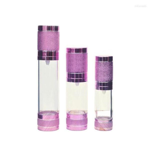 Botellas de almacenamiento 50 ml Botella sin aire de aluminio rosa Loción Emulsión Suero Esencia Hialurónico Tóner Fundación Blanqueamiento Líquido Cuidado de la piel