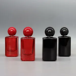 Bouteilles de rangement 50 ml en verre carré rechargeable de parfum bouteille d'atomiseur d'atomiseur de haut niveau est-ce que récipient cosmétique vide