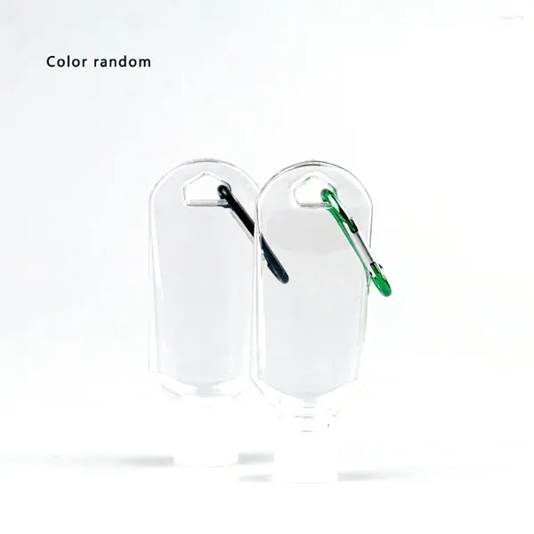 Botellas de almacenamiento 50 ml llavero transparente de viaje vacío anillo de plástico mini botella portátil portátiles contenedores glip tapa