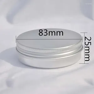 Opslagflessen 50 stks 100 g aluminium ronde lege inblikken Jar / tin / containers reiscosmetica ccontainer gezicht crème schroefdop