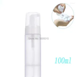 Opslagflessen 50 stks 100 ml 150 ml lege cosmetische gezichtsreiniger wassende crème plastic mat vloeistof zeepschuim fles foamer pompcontainer