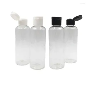 Bouteilles de rangement 50pcs 100 ml animaux de compagnie vides transparents transparents flip top cap plastique bouteille en plastique transparent