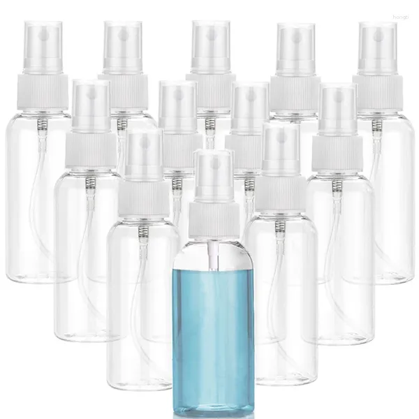 Bouteilles de stockage 50pcs 10ml-100ml fine brume claire pompe de pulvérisation rechargeable vide conteneur de voyage en plastique pour huiles essentielles parfums