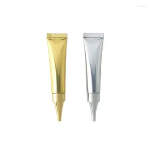 Bouteilles de rangement 50pcs 10 ml Eye Cream Essence Lotion Bottle vide Cosmetic Cosmetic Gold Silver Composite Composite Aluminium Care Suncor