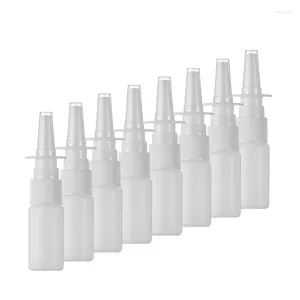 Bouteilles de stockage 50pcs 15ml PET blanc en plastique flacon de pulvérisation nasale récipient oral emballage de pompe