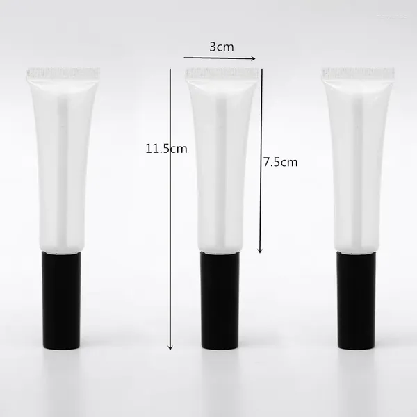 Botellas de almacenamiento 50pcs 15 ml de labio de plástico Sala de ojos vacío Cosmética Cosmética Cosmética Diy Tubos de lápiz labial Gloss Tubos al por mayor