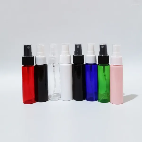 Bouteilles de rangement 50pcs 30 ml de pulvérisation multicolore pour emballage cosmétique 1 oz de voyage en plastique avec parfum de brume