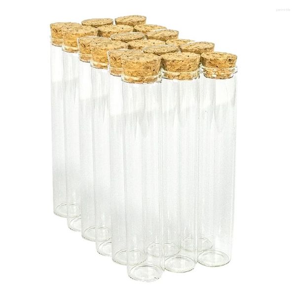 Botellas de almacenamiento 50 piezas 30 ml de vaso transparente de vidrio alimento Tubo de ensayo Tubo Vials reutilizables personalizados con corchos 22 120 mm