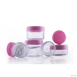 Bouteilles de rangement 50pcs 3G 5G 10G 15G 20G JOR VIDE JAR CONTENSEURS PLASTIQUES PLACES COP COPLE COSMETIQUE COSMETIQUE EMBORD