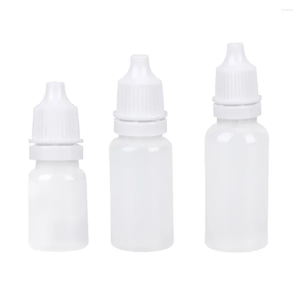 Bouteilles de stockage 50 pièces 5/10/15ml, compte-gouttes vide en plastique compressible pour les yeux, échantillon de liquide pour les yeux, bouteille de gouttes, organisateur utile