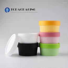 Bouteilles de rangement 50pcs 50g pot à crème vide Conteneur cosmétique Enveloppes faciales Pot Pp Emballage en plastique Cap