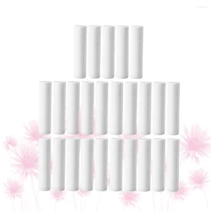 Bouteilles de stockage 50 pièces 5g Tubes à lèvres vides contenant brillant rechargeable pour voyage et usage domestique (blanc)