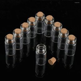 Bouteilles de stockage 50pcs 5ml Mini verre souhait minuscules petits flacons en liège clair pour mariage vacances décoration bouchon ornements