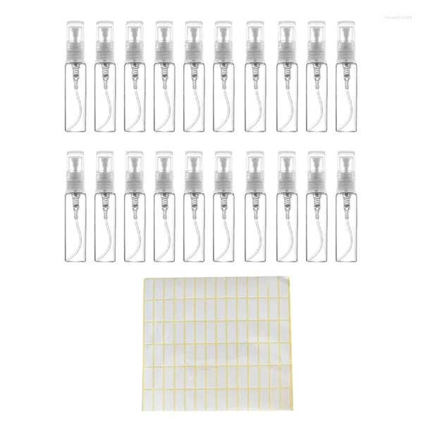 Bouteilles de rangement 50pcs 5 ml bouteille de pulvérisation Petit emballage cosmétique Perfument du parfum Atomisant Conteneur liquide pour le voyage