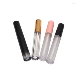 Bouteilles de rangement 50pcs Récipient cosmétique 4,5 ml Tube à lèvres Refillable Bouteille grosée brillance à lèvres compacte transparent vide