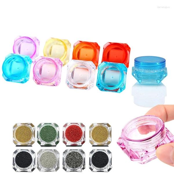 Botellas de almacenamiento 50 piezas vacías 3 ml 5 ml Mini forma de diamante Muestras de plástico Frascos Contenedores cosméticos de viaje para crema Maquillaje en polvo Ojo de cuentas