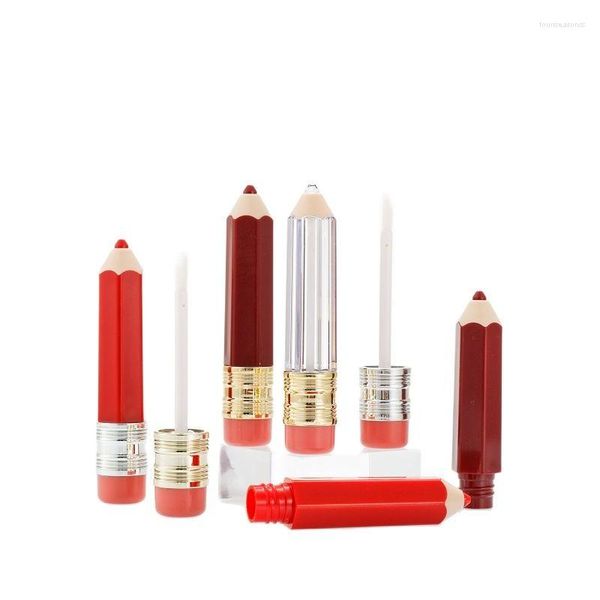 Bouteilles de stockage 50pcs tubes de brillant à lèvres vides 5 ml en forme de crayon emballage cosmétique transparent bouteille rechargeable contenants de brillant à lèvres
