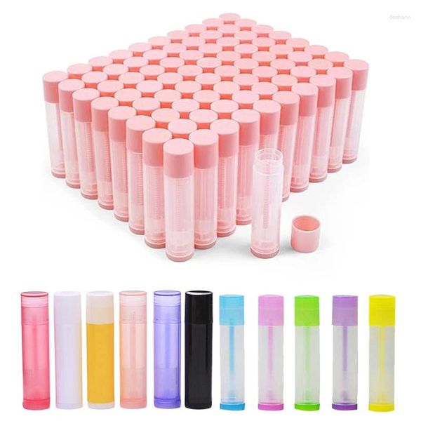 Botellas de almacenamiento 50 piezas de 50 piezas Vacá 5 g/5 ml Twitch Twitp Tubos de brillo de labios recipientes de lápiz labial de plástico para bricolaje chapsticks crema sólida