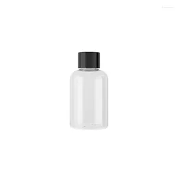 Bouteilles de rangement (50pcs / lot) 50 ml taille de voyage Taille de voyage vide transparente bouteille en plastique avec capuchon à vis