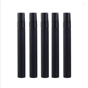 Bouteilles de stockage 50pcs bouteille de parfum vide rechargeable verre noir 5ml10ml emballage cosmétique pompe de pulvérisation atomiseur parfum petit échantillon