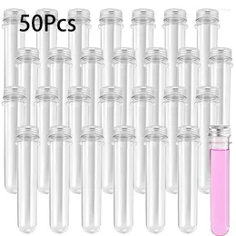 Bouteilles de rangement 50 pcs tubes à essai en plastique CONTENURS COLAGES EN PLATIQUE AVEC AVEC BEAUCOUP MASCE SALT MASCHE 40 ML