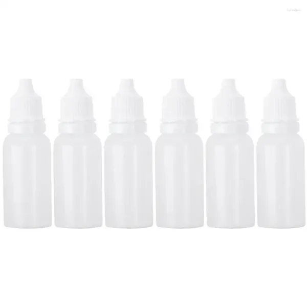 Botellas de almacenamiento 50PCS Pequeño gotero de 15 ml Plástico exprimible Líquido blanco Gota para los ojos BPA Líquidos exprimidos libres