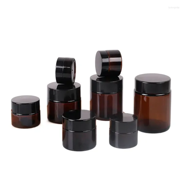 Bouteilles de rangement 5G 10G 20G 30G 50G JARS DE VERRE AMBER AMBRE AVEC LID