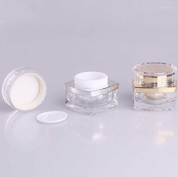 Bouteilles de stockage 5g 10g 20g 30g 50g Top Grade Acrylique Transparent Bouteille Vide Pot Eye Gel Rouge À Lèvres Échantillon Cosmétique Conteneurs En Gros