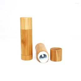 Opslagflessen 5G Custom Cosmetic Lege Refilleerbare Bamboo Lipstick Tube Persoonlijke verzorging Make -up Beauty Lip Gloss -pakket