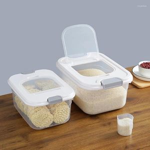 Opslagflessen 5kg rijstkast Dispenser Container Graanpot Jar Granen Emmer Pet Food Kitchen Organisator