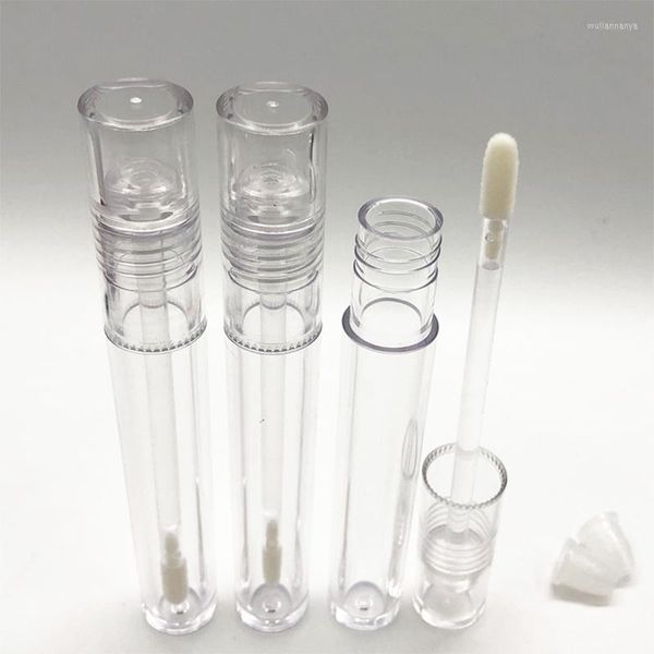 Botellas de almacenamiento de 5ml, 10/30/50 Uds., todo transparente, vacío, tubo de brillo de labios, bricolaje, redondo, portátil, botella de lápiz labial líquido, contenedor cosmético, paquete de carcasa