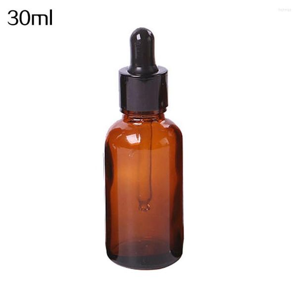 Bouteilles de stockage 5 ml-100 ml flacon compte-gouttes vide huile essentielle liquide Mini verre ambre réactif oeil