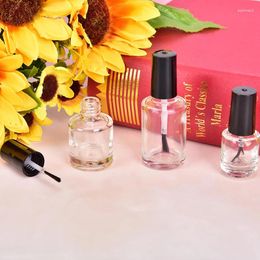 Opslagflessen 5 ml/10 ml/15 ml transparante glazen nagellakfles lege cosmetische containers met borstel