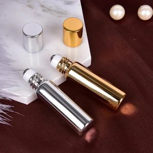 Opslagflessen 5 ml 10 ml essentiële rol op roestvrijstalen roller kogel massage oogcrème parfum opnieuw vulbare lege flescontainer