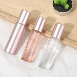 Botellas de almacenamiento 5 ml 10 ml de color rosa Rollo de vidrio grueso en aceite esencial Bola de botella de perfume vacío para recipientes cosméticos de viaje