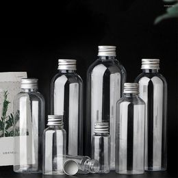 Opslagflessen 5 ml-120 ml Tip Transparante Plastic Fles Emulsie Extrusie Bottelen Spot PET Leeg Met Schroef Aluminium dop