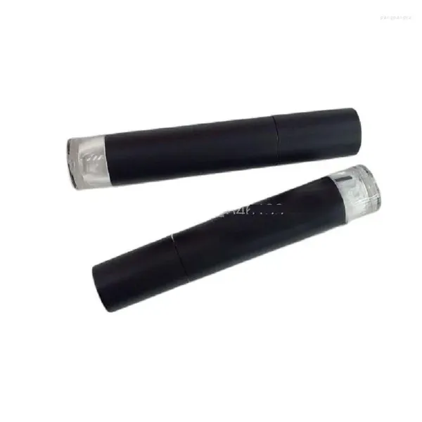 Bouteilles de stockage 5ML 40pcs / lot Tube de brillant à lèvres noir élégant récipient vide avec bouteille transparente gracieuse bricolage rouge à lèvres de qualité supérieure