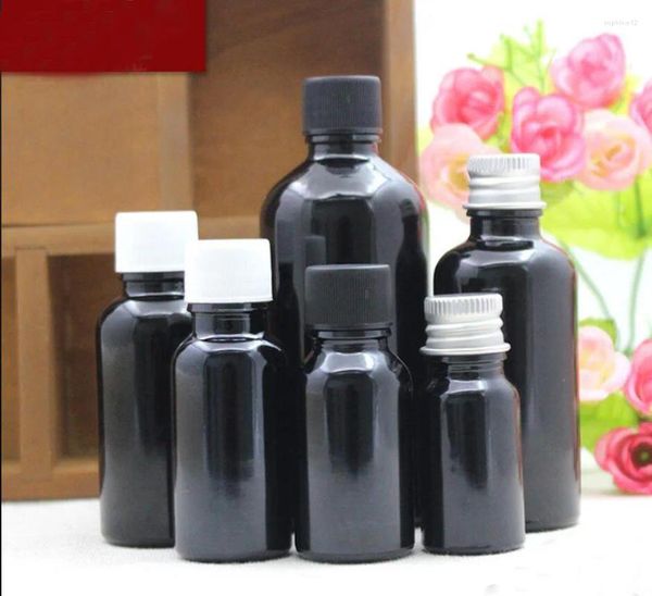 Bouteilles de stockage 5 ml bouteille en verre noir huile essentielle liquide sérum complexe de récupération oculaire gel humide soins de la peau de soins de la peau emballage