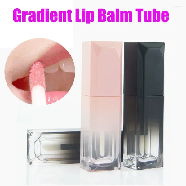 Bouteilles de rangement 5 ml de tube de brillant à lèvres vide bricolage Liquide Liquide Gradient Pink Black Travel Makeup Cosmetic Continer