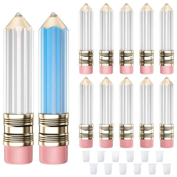 Bouteilles de stockage vides de 5ml, Tubes transparents en forme de crayon, emballage rechargeable pour brillant à lèvres, 100 pièces