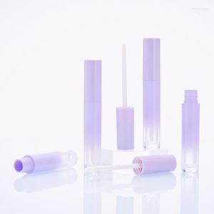 Bouteilles de stockage 5ml vide Lipgloss bouteille dégradé violet rond brillant à lèvres Tube cosmétiques conteneurs rechargeables emballage 30/50pcs
