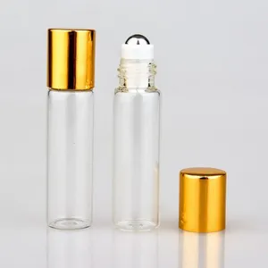 Bouteilles de rangement 5 ml de flacons de bouteille de parfum de rouleau vide rechargeable en aluminium Baule à rouleau à rouleaux de verre F20241321